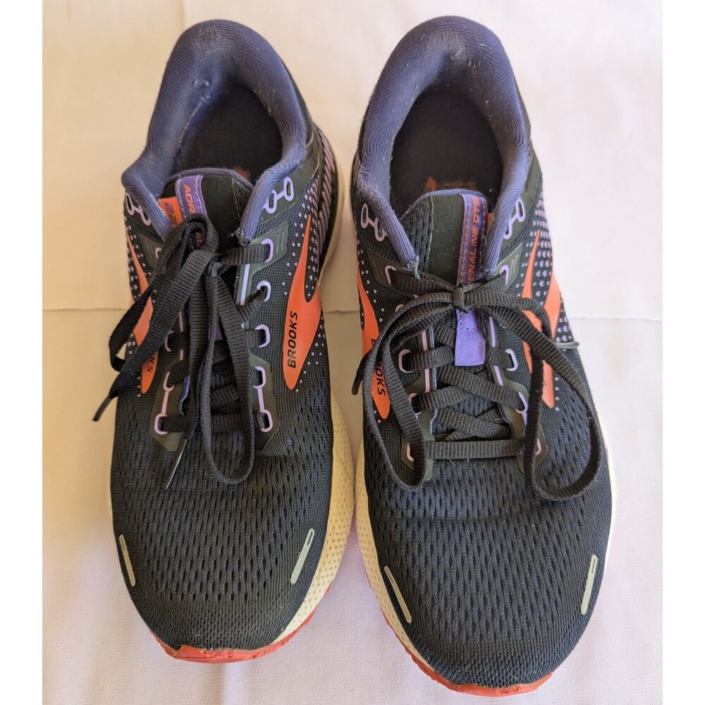 Brooks Running Shoes Size 9 Adrenaline GTS 22 Black Purple Coral 1203531B080